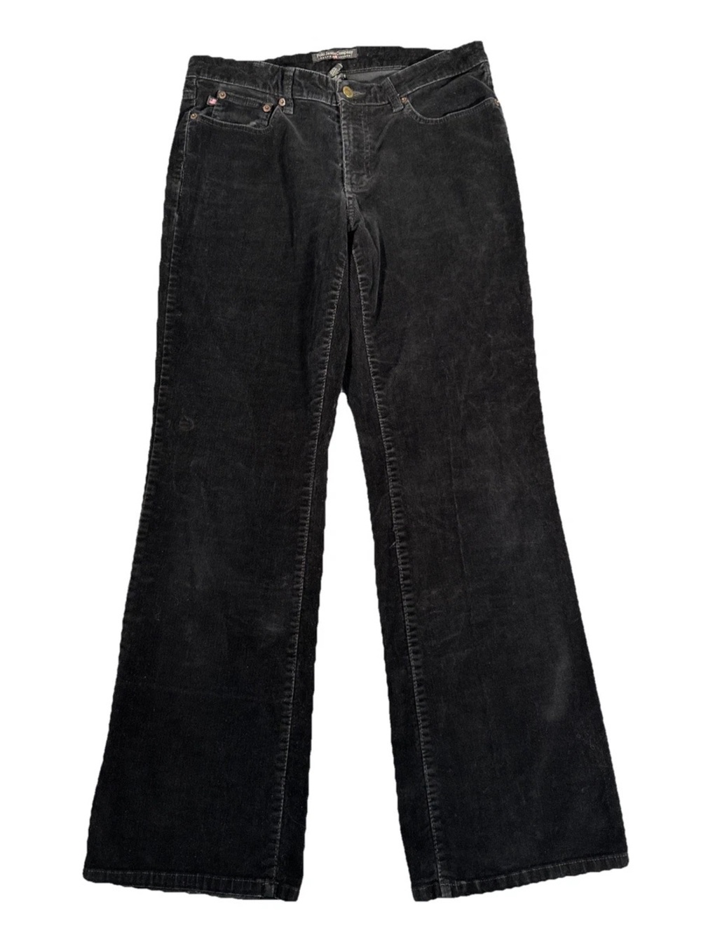 Polo Wendy Jean Mid Rise Zip Fly Black Bootcut Corduroy Size 29/8